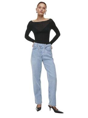 AGOLDE Criss Cross Upsized Jeans Wired Light Blue Women’s 24
